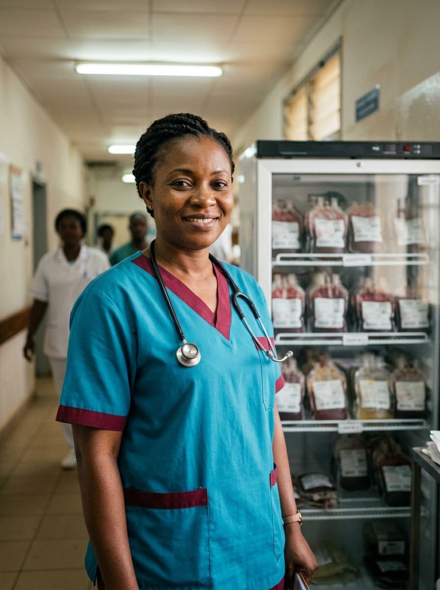Infirmière en service transfusionnel